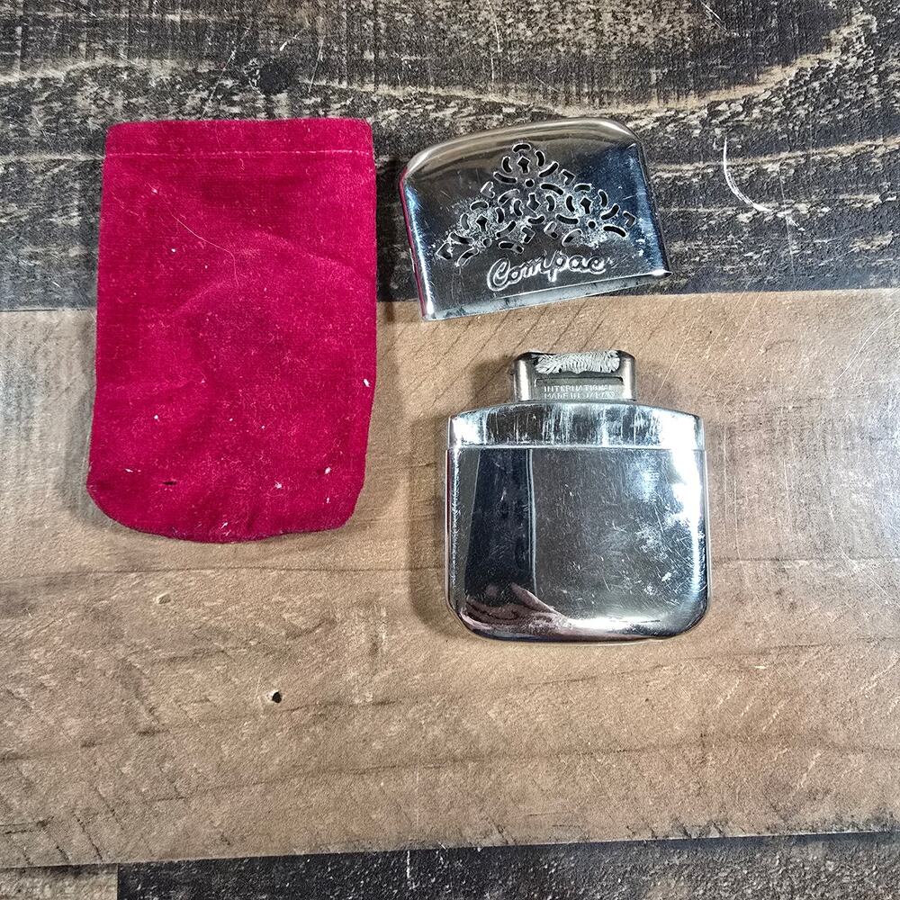 Vintage Compac Chrome Metal Pocket Hand Warmer Japan